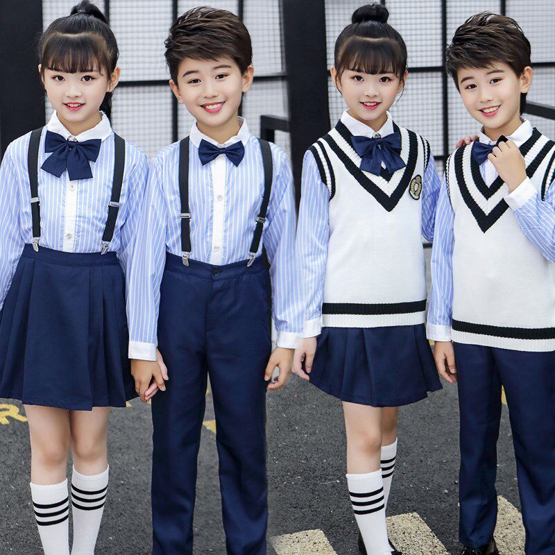 中小学生儿童大合唱诗歌朗诵英伦校服幼儿园班校服演出服套装秋冬