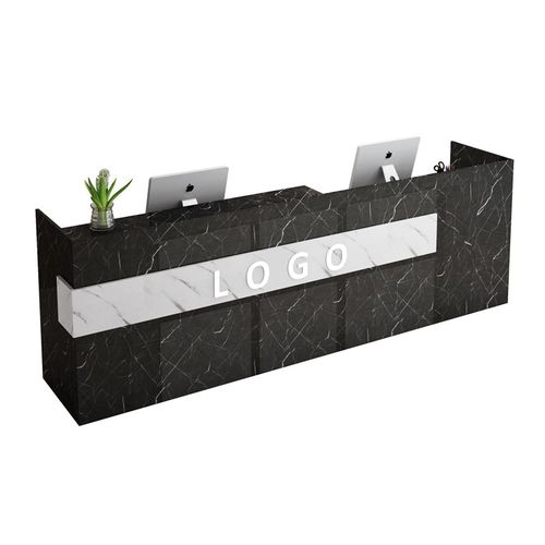 前台接待台咨询台仿大理石纹店铺时尚简约烤漆小收银吧台柜办公桌