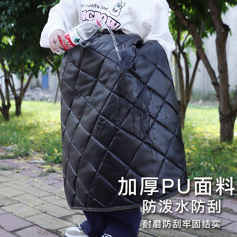 电动车挡风衣围裙加厚护腿腰机车防风裙防寒保暖护膝被冬季防水