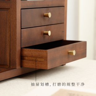 案头柜架 胡桃木多用层架置物 榫卯结构收多宝阁书架茶架文房四宝