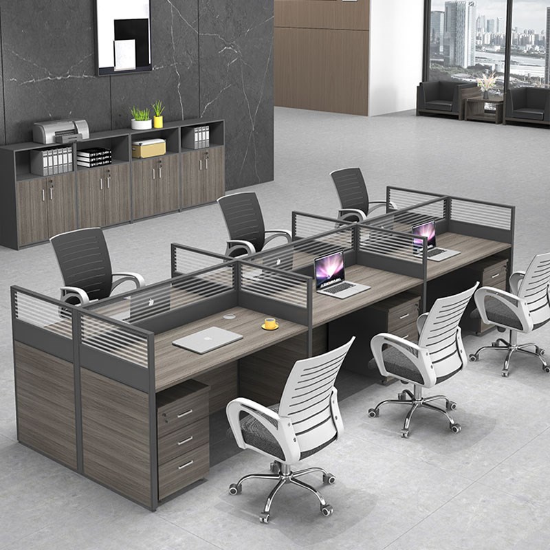 办公室职员办公桌创意桌椅组合简约现代工位员工桌人位财务桌卡位