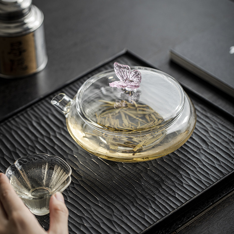草木祠 围炉冰茶蝴蝶玻璃冷泡茶茶壶