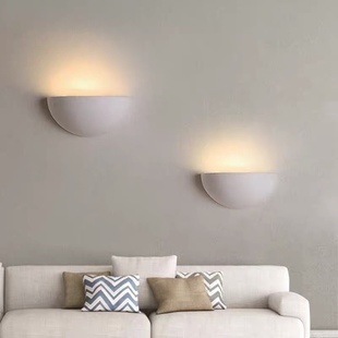 明装石膏灯壁灯明装客厅电视背景墙卧室床头壁灯创意家用走廊过道