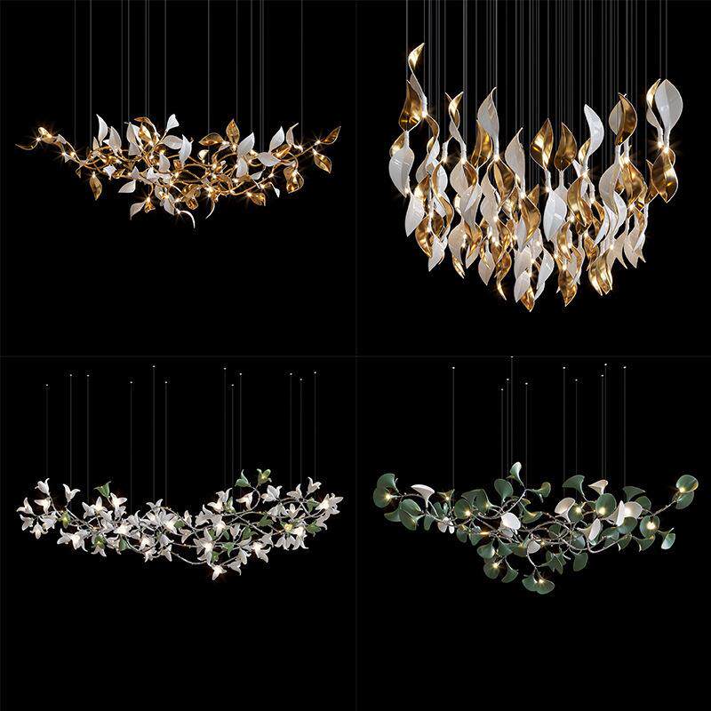 酒店大堂售楼部宴会厅艺术吊灯个性别墅复式楼中空客厅大灯