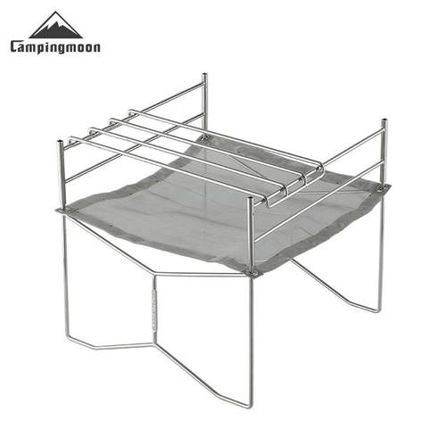 SOLO-202小号户外露营不锈钢索乐可折叠轻量便携烤烧烤架焚火台