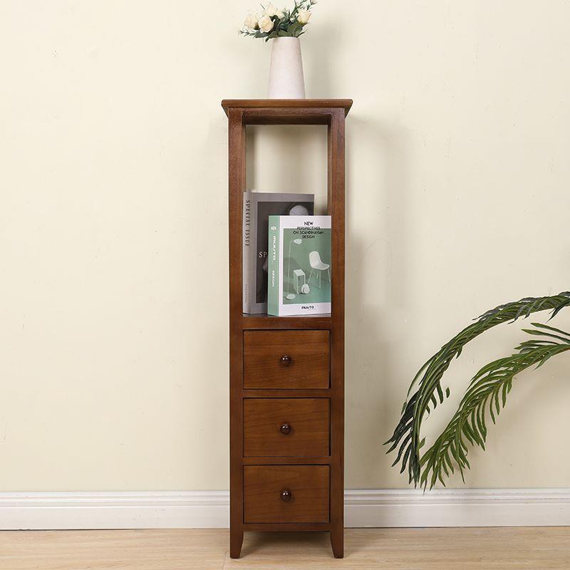 免安装实木带抽屉花架置物架客厅花架室内家用一体中式新款花新款