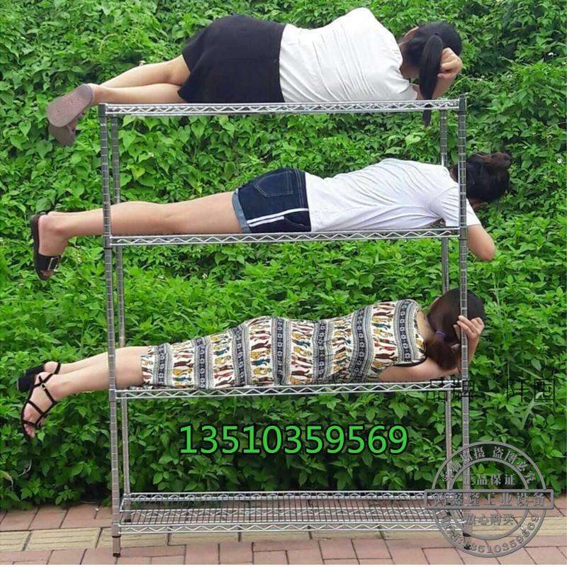 加厚带轮镀铬线网货架仓库仓储家用置物层架金属不锈钢防静电X20