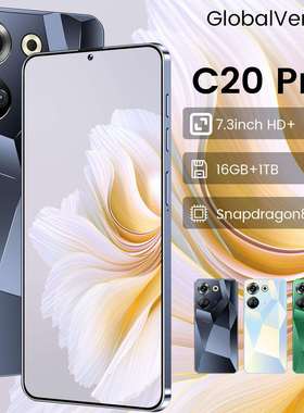 跨境新爆款C20Pro现货真穿孔3+64GB外贸低价4G安卓智能手机