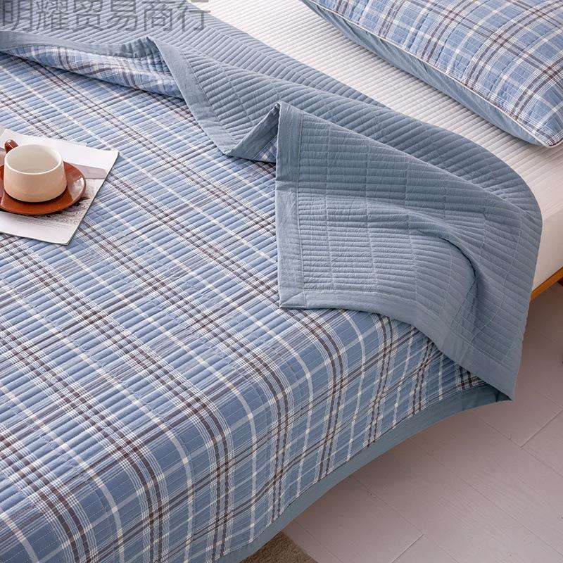 双面a类母婴级纯棉床盖四季通用宿舍人榻榻米全棉夹棉加厚床