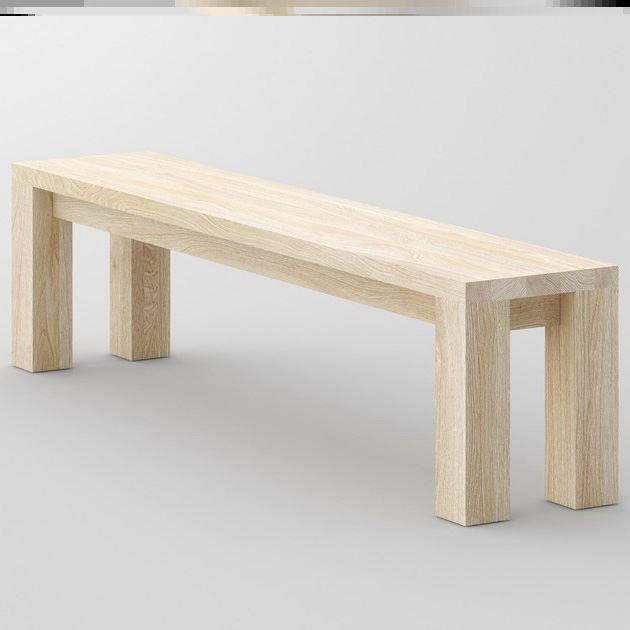 简约长凳卧室床尾凳北欧实木餐椅长条凳带靠背长椅家用原木长板凳