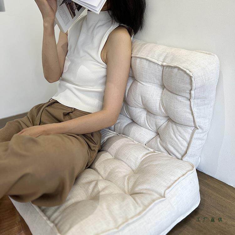 福笙亚麻大坐垫飘窗垫榻榻米藤编椅靠垫打坐蒲团咖啡馆夏天可水洗