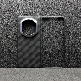 适用华为MateX7凯夫拉纹全包中轴手机壳超轻保护裸机手感天花板磁吸铰链X7典藏商务专用男新款 碳纤维纹保护套