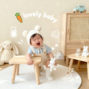 新生婴儿满月百天摄影创意写真0-3周岁男女宝宝电子照片ai精修图