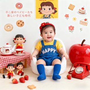 新生婴儿满月百天摄影创意写真0-3周岁男女宝宝电子照片ai精修图