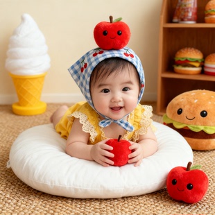 新生婴儿满月百天摄影创意写真0-3周岁男女宝宝电子照片ai精修图