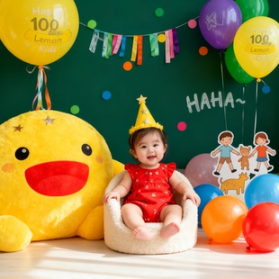 新生婴儿满月百天摄影创意写真0-3周岁男女宝宝电子照片ai精修图