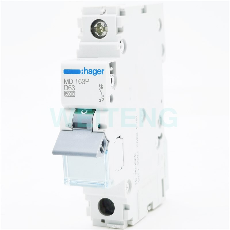 HAGER海格 MD163P空气开关单极1P马达电动机保护型小型断路器导轨