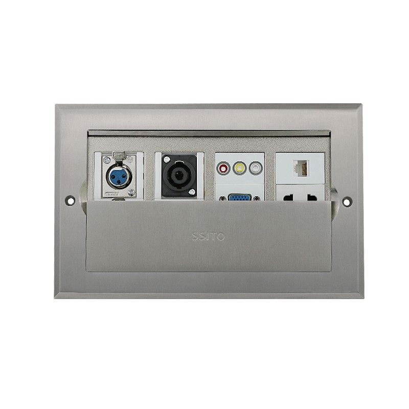 门地插隐藏 免焊DI音频卡侬话筒五孔多媒体地插座,电子/电工,地插,淘宝优惠券,粉丝福利购,淘宝优惠卷