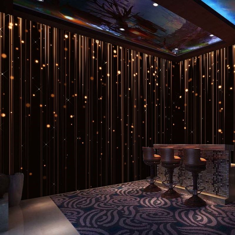 d立体发光背景墙纸KTV酒吧包厢包房装修壁画科技感星空吊顶壁纸