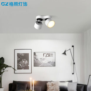 明装 头天单灯格栅灯吸顶吊顶