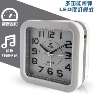 富达闹钟静音床头学生创意夜光卧室卡通儿童电子小闹钟