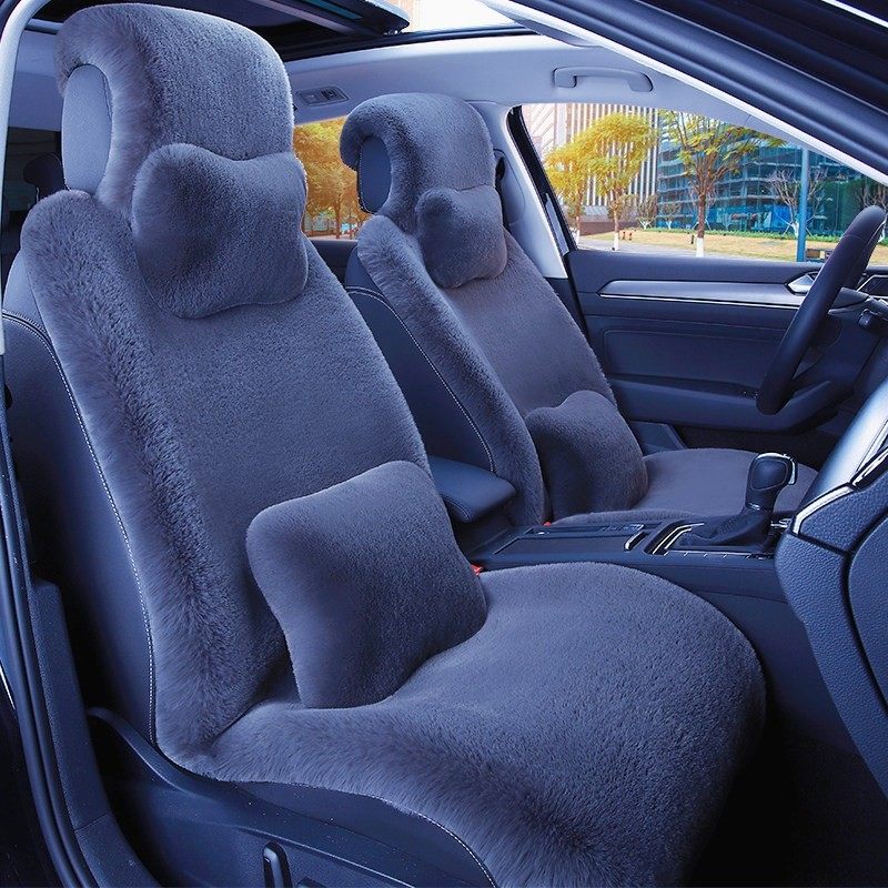 汽车坐垫冬季短毛绒单片正副驾驶司座冬天加厚货车单个通用座垫