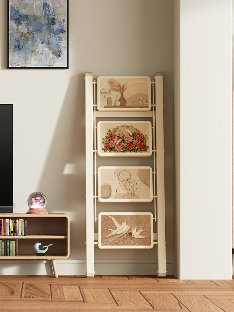 玫瑰奶油风梯子家用折叠梯铝合金家庭专用梯轻便伸缩折叠梯人字梯