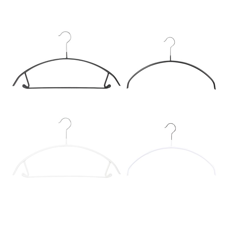 霜山浸塑晾衣架家用挂衣不包变形卧室带挂钩防滑无痕衣架5支装