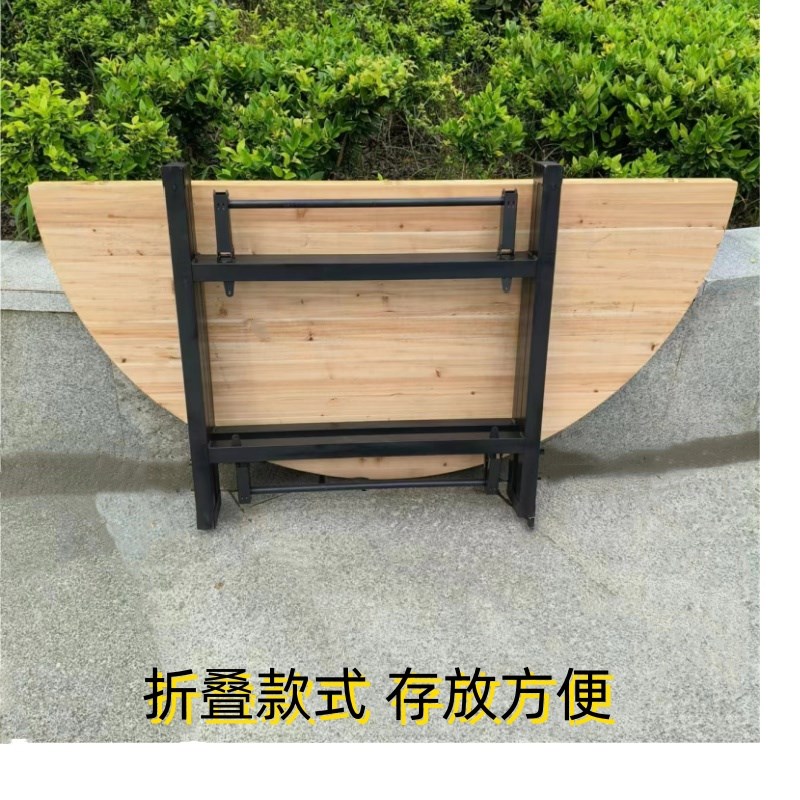 折叠圆桌面板10人人15人圆形桌面家用餐桌酒店大圆桌面钢化玻璃