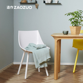 造作丝绸椅意式 极简品质碳素钢彩色创意餐椅酒店咖啡馆民宿