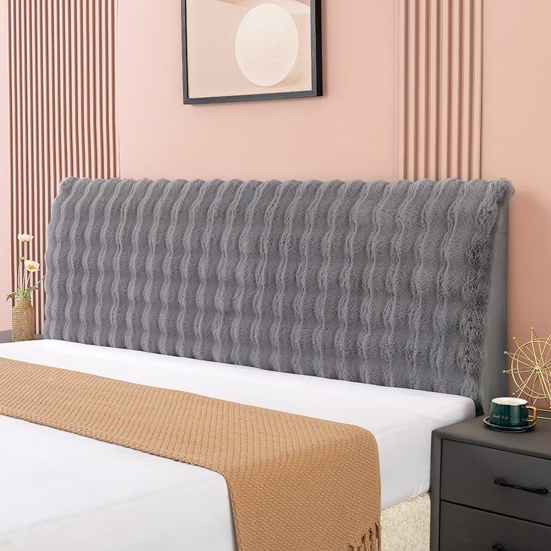 全包床头罩时尚风加厚四季通用木皮床头靠背弹力防尘保护罩