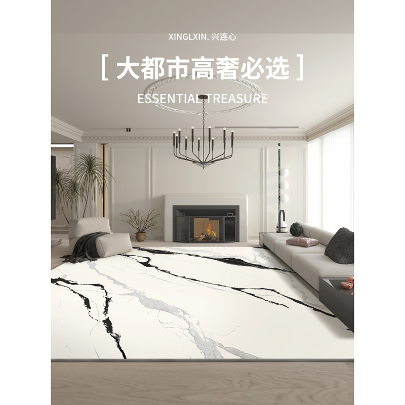 地毯客厅2023新款高级感卧室床边毯沙发茶几仿羊绒地垫大面积全铺