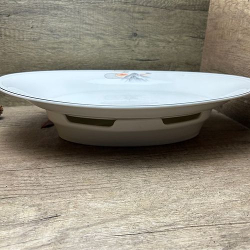 鱼盘陶瓷家用烤鱼盘蒸鱼盘椭圆菜盘商用蜡烛加热明炉保温鱼盘