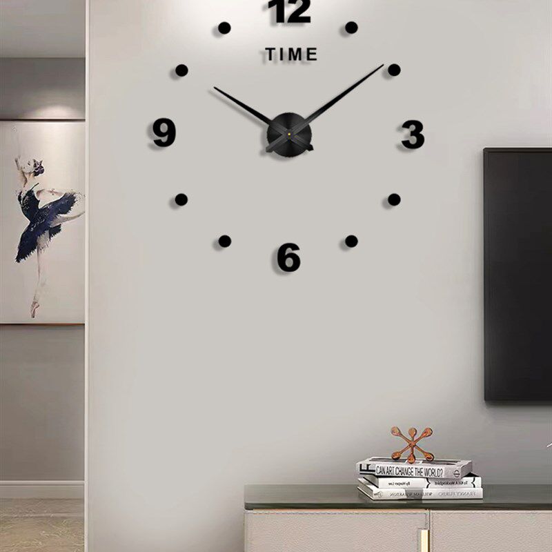 免打孔钟表挂钟客厅D立体时尚创意艺术墙贴时尚个性时钟