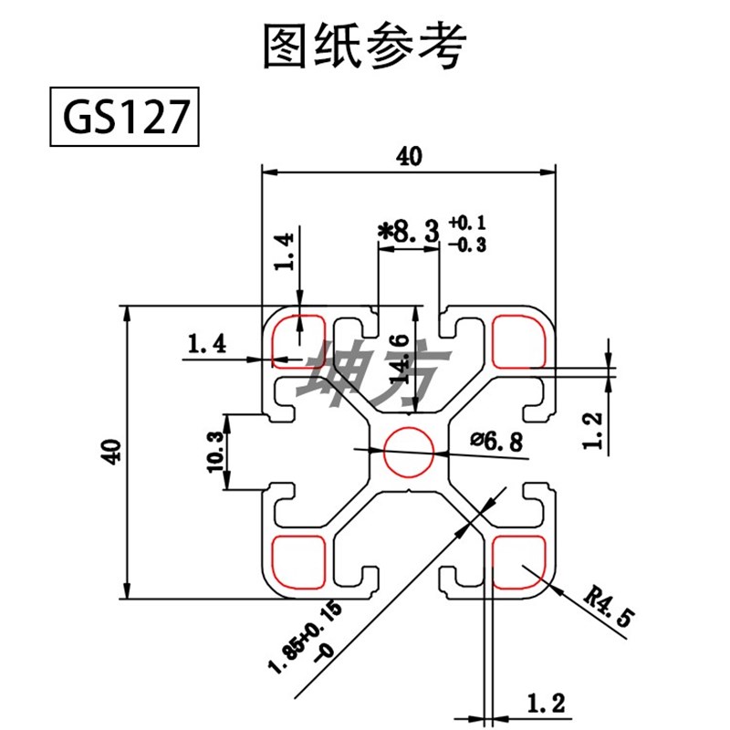 铝型材欧标工业铝型材流水线型材工作台鱼缸架子 铝合金框架