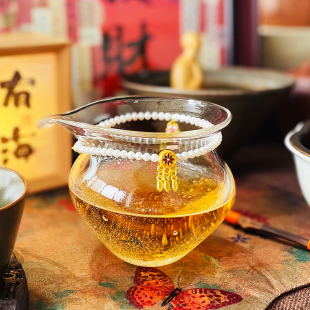 创意气泡玻璃公杯葫芦分茶器家用匀杯茶具 网红气泡玻璃公道杯日式