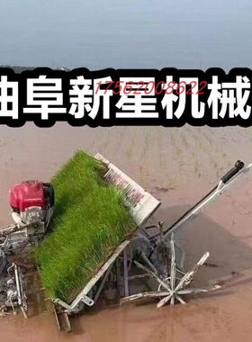 2023新型水稻插秧机高效率汽油牵引式6行插秧机7寸育苗盘插秧神器