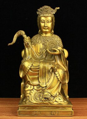 纯铜地母娘娘神像后土夫人地姥娘娘娲皇圣母家居客厅工艺品摆件