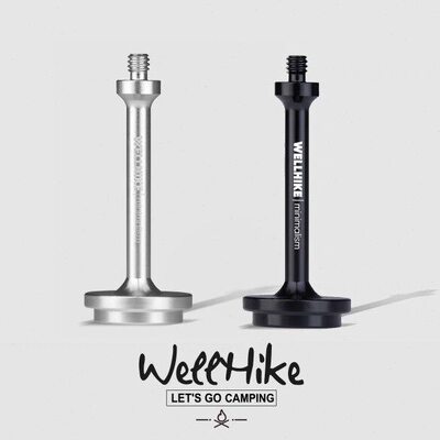 WELLHIKE户外营地灯1/4接口支架 mini铝合金露营帐篷氛围扁气罐用