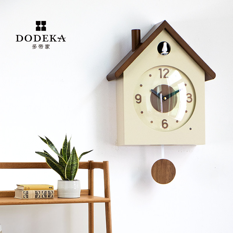 欧式简约布谷鸟挂钟儿童卡通客厅创意可爱小鸟整点报时咕咕钟摆钟