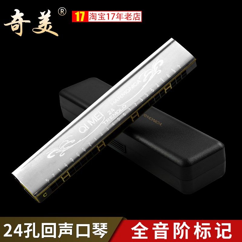 奇美回声口琴24孔复音老款28孔重音学生用初学者长辈中老年人自学,乐器/吉他/钢琴/配件,口琴,淘宝优惠券,粉丝福利购,淘宝优惠卷