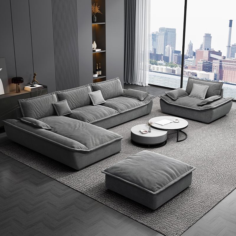 意式极简帆船布艺沙发客厅大小户型现代简约贵妃位沙发超宽坐深