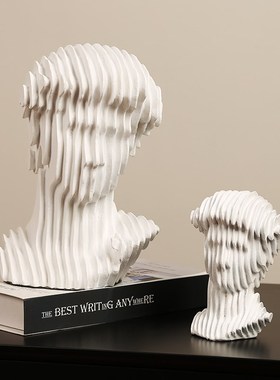 极简抽象树脂人物摆件创意造型家居样板房间客厅软装展厅桌面摆件