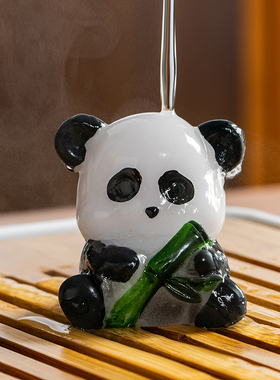 变色茶宠摆件精品家用客厅茶室创意熊猫茶宠茶道茶桌茶台装饰品