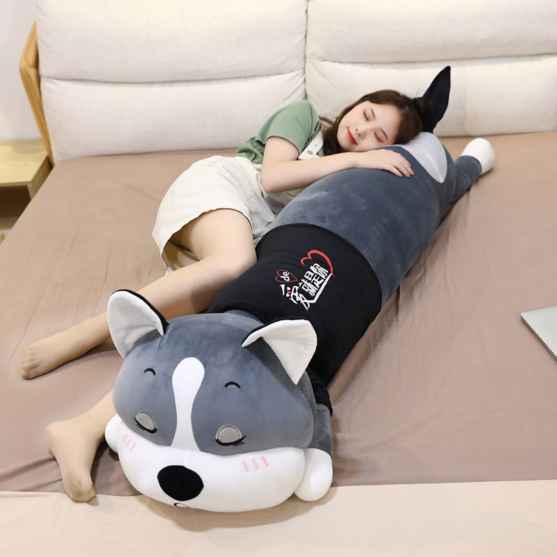 哈士奇毛绒玩具布娃娃玩偶长条抱枕公仔女生床上抱睡睡觉夹腿懒人,玩具/童车/益智/积木/模型,毛绒/玩偶/公仔/布艺类玩具,淘宝优惠券,粉丝福利购,淘宝优惠卷