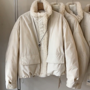 今年流行独特漂亮高端设计款 短外套高级感加绒加厚小个子派克服女