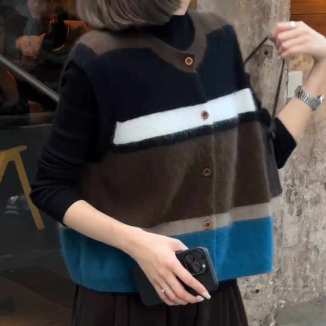 法式高级感气质轻奢叠穿针织马甲