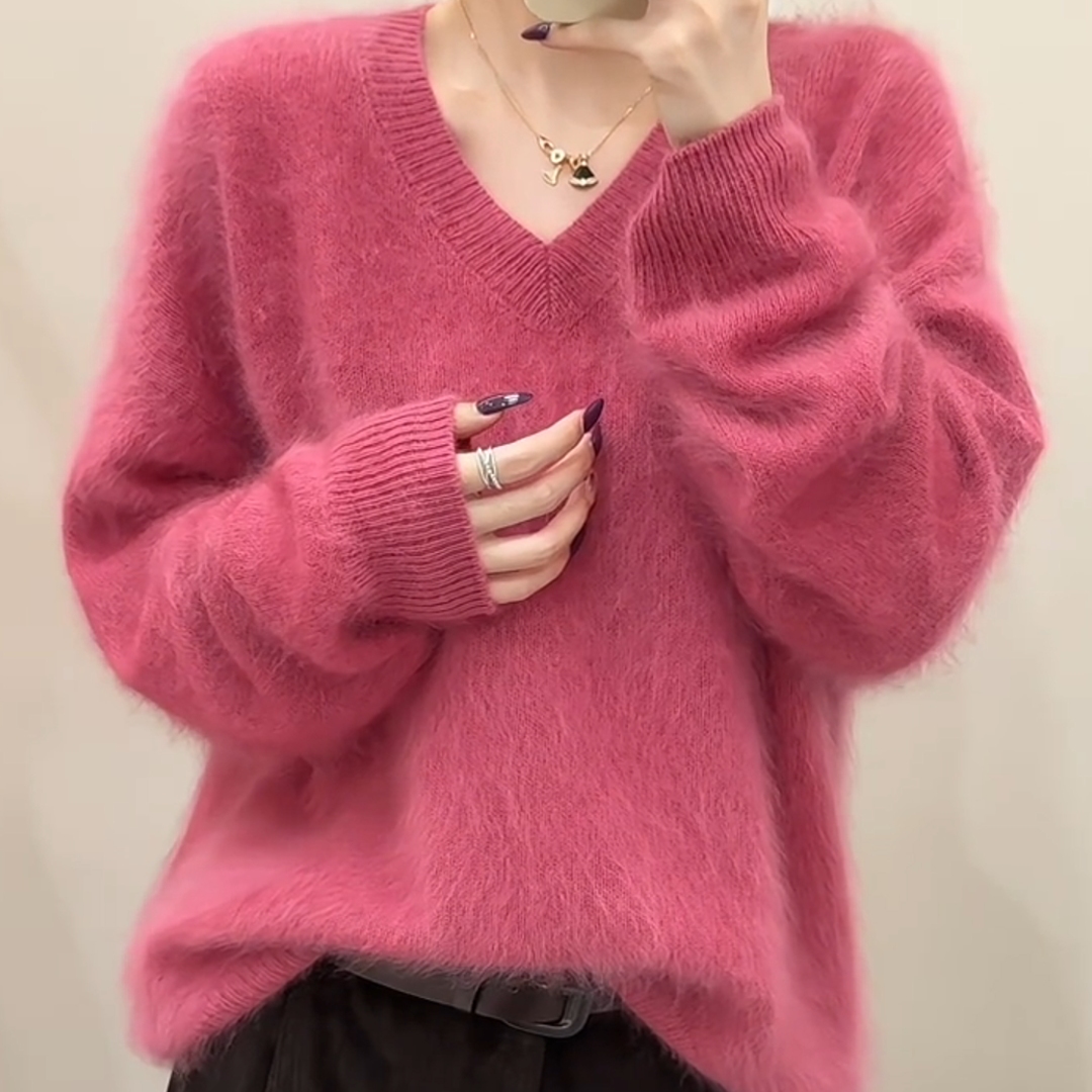 慵懒风松弛感针织毛衣外套女款潮