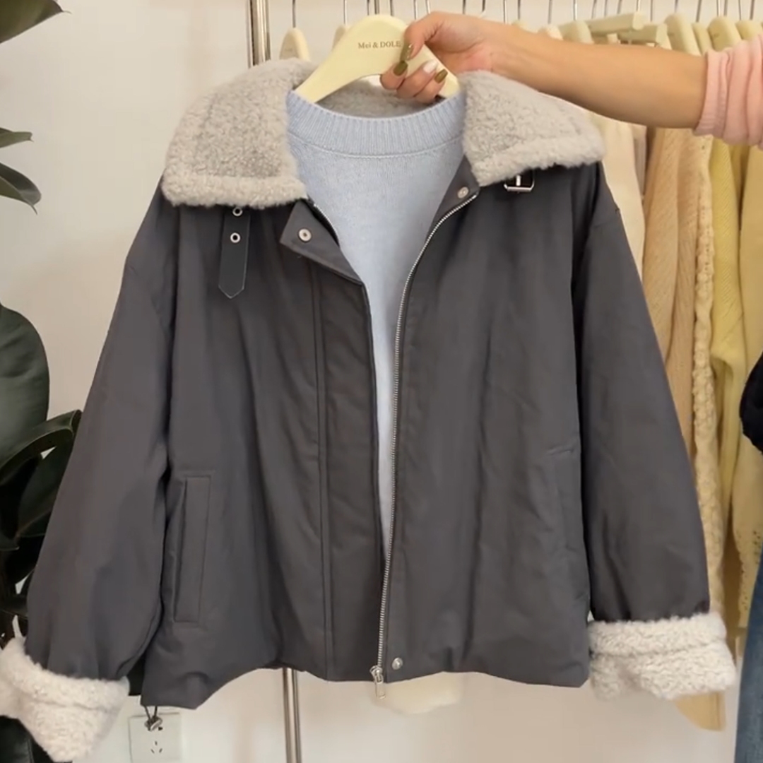 新款保暖加厚胖mm大码棉服外套冬