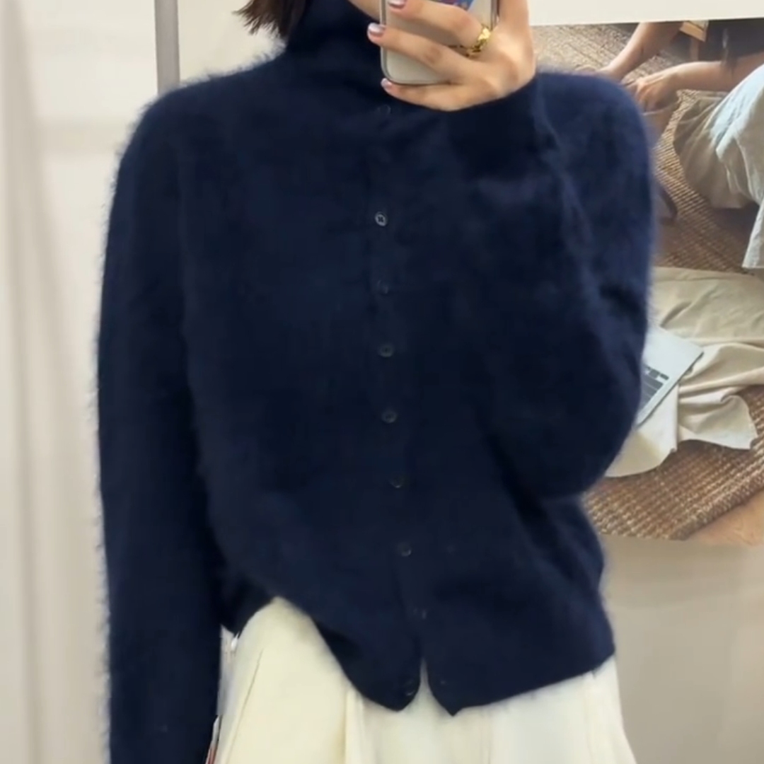 洋气时髦软糯宽松大码毛衣外套冬